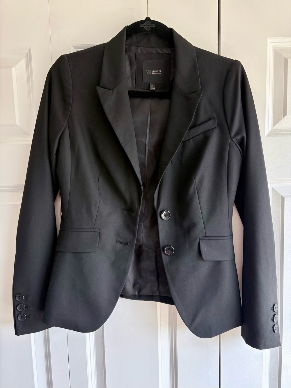 The Limited Black Women's Two-Button Tailored Blazer, Size 2